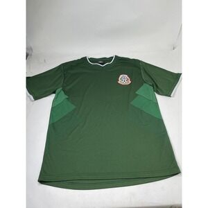 Lada Small Mexico Soccer Jersey Short Sleeve Green Red Polyester Men